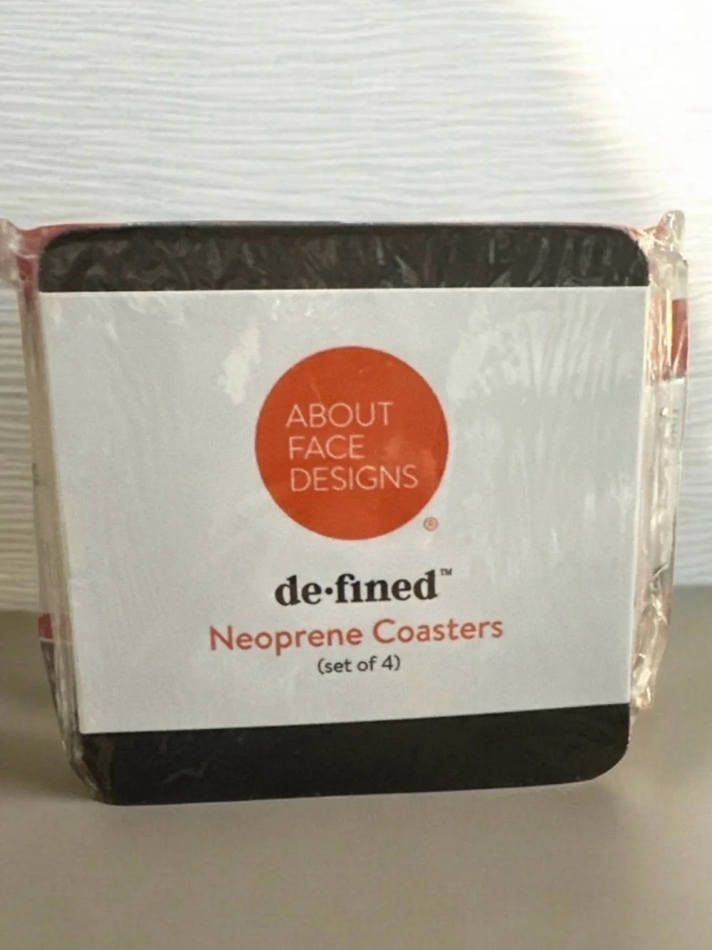 Black Typographic Cocktail Coasters - Set of 4 1578